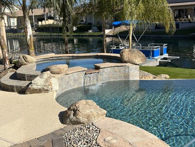 Spacious 5-bedroom Waterfront Home w/ Dock and Pool    Chandler AZ