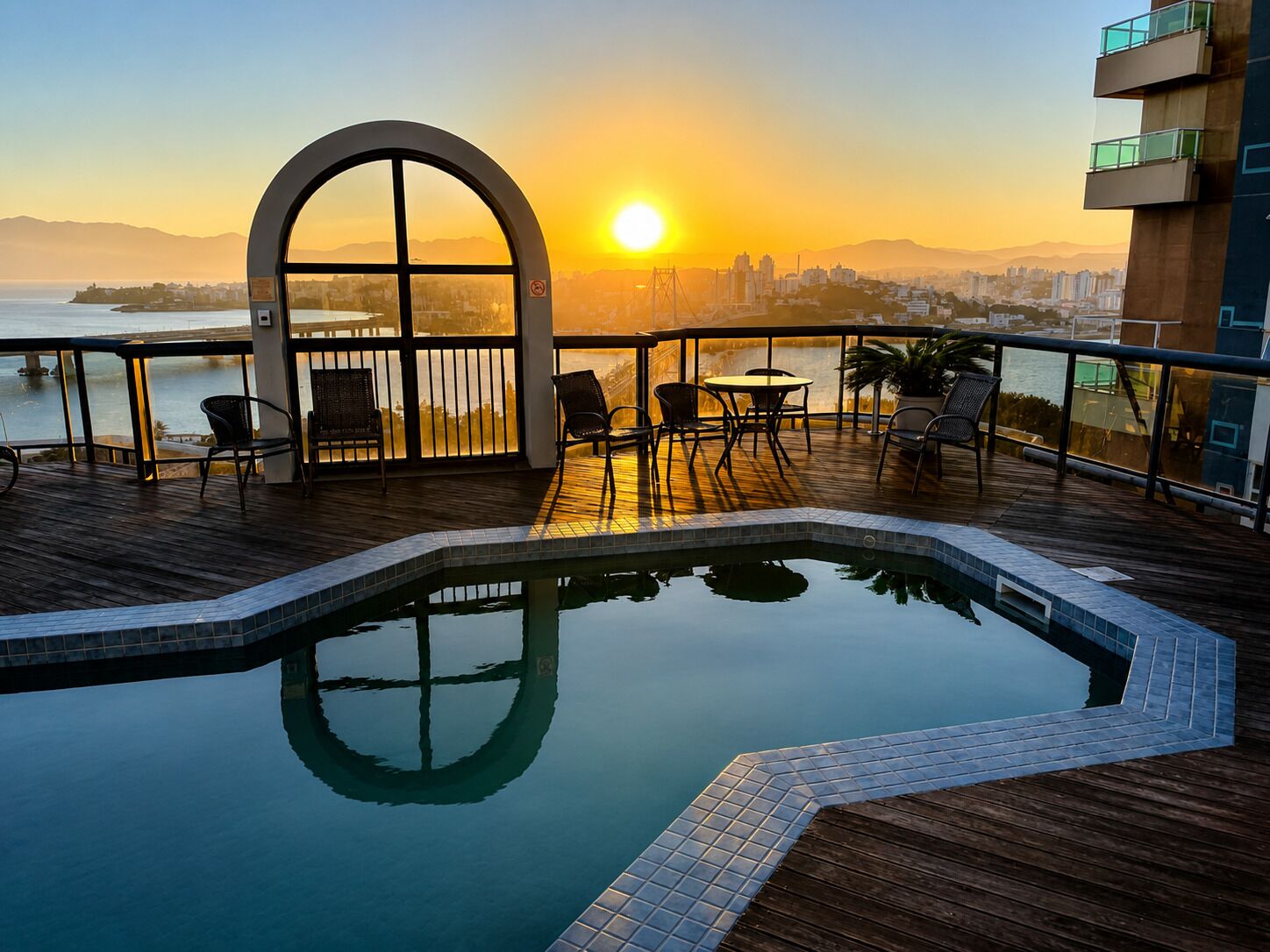Family Double Room, 1 King Bed with Sofa bed, Bay View | Terrace/patio