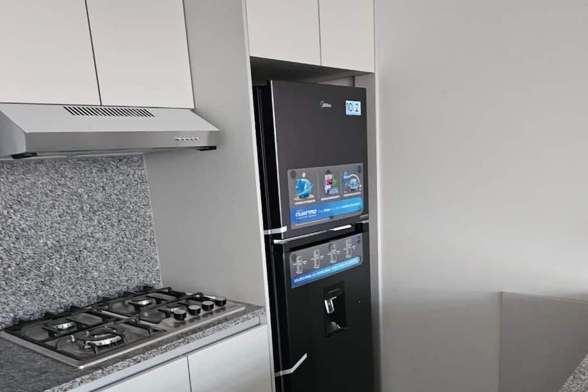 Studio de base, 1 grand lit et 1 canapé-lit, non-fumeur, cuisine | Cuisine privée | Réfrigérateur grande capacité avec congélateur, four à micro-ondes