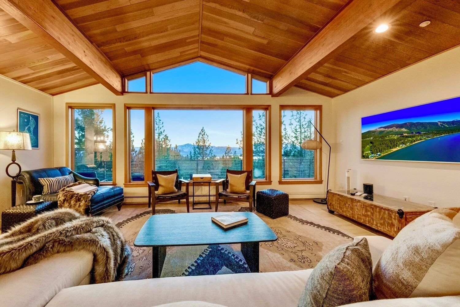 Smart TV, fireplace, video games, foosball