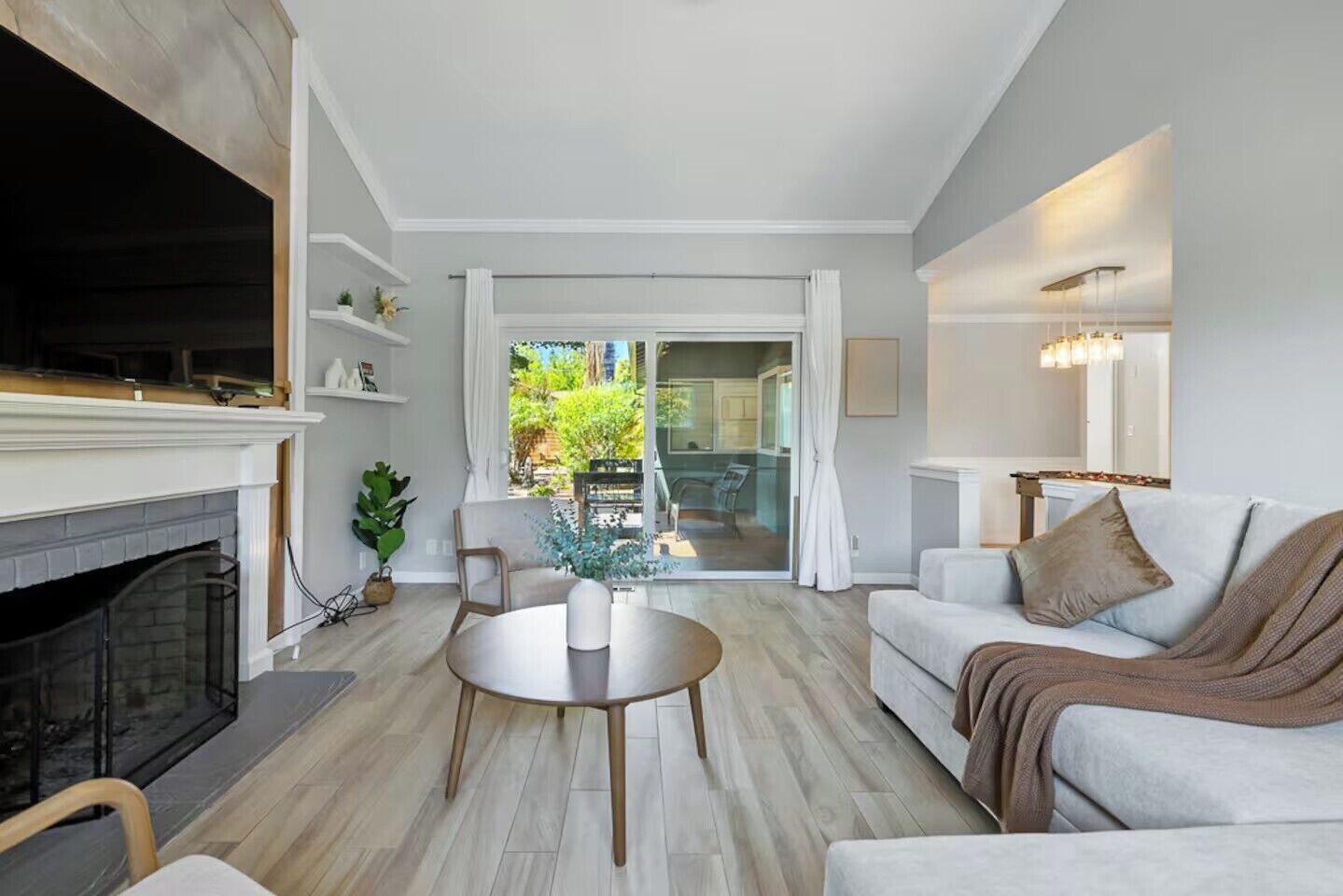 Smart TV, foosball, computer monitors