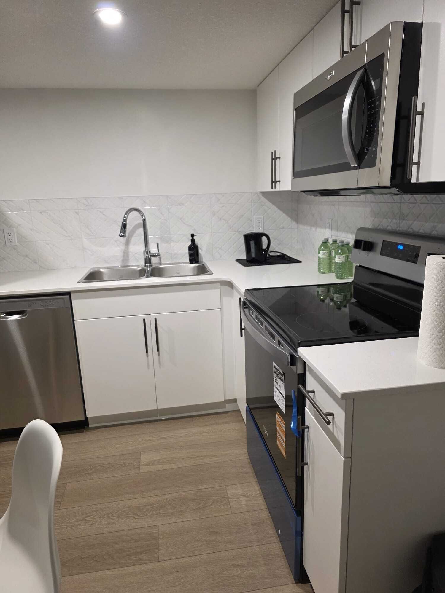 Microwave, oven, stovetop, dishwasher