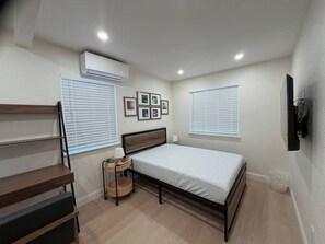 Desk, free WiFi, bed sheets