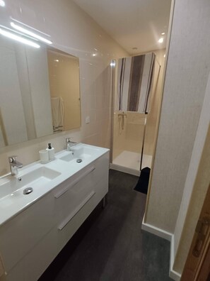 Shower, towels, soap, toilet paper - T4 - village center sleeps 6 comfortably (Samoëns)