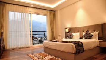 Family Double Room, Balcony, Hill View | Egyptian cotton sheets, premium bedding, individually furnished, desk