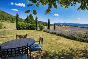 Outdoor dining - La Grange Blanche - Provencal farmhouse with swimming pool at the foot of Mont Ventoux (Sault)