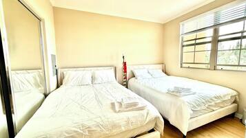 Desk, iron/ironing board, free WiFi, bed sheets