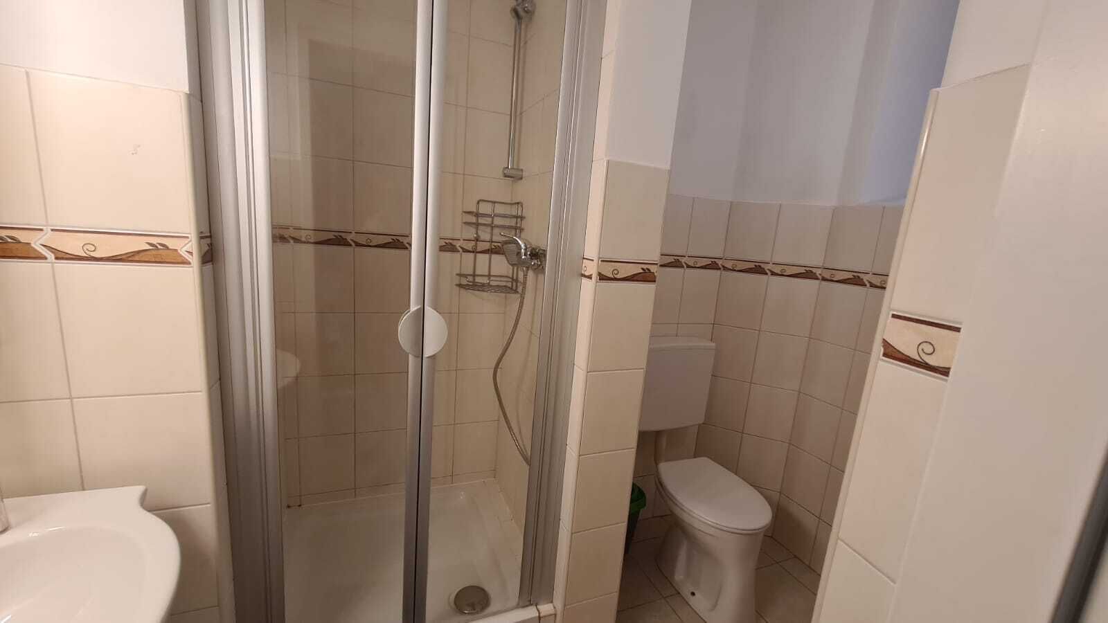 Basic Apartment | Bathroom | Shower, free toiletries, hair dryer, towels