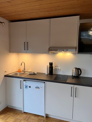 Private kitchen - Pretty 1-room vacation apartment | new kitchen in the foothills of the Alps (Bad Aibling)