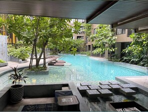 Apartment, 2 Schlafzimmer, barrierefrei, Balkon | Pool | Außenpool