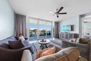 Signature Condo, 2 Bedrooms, Balcony, River View | Living room - Bella Luna 208 (Orange Beach)