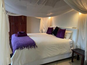 4 bedrooms, iron/ironing board, free WiFi, bed sheets - Master bedroom (houedspruit)