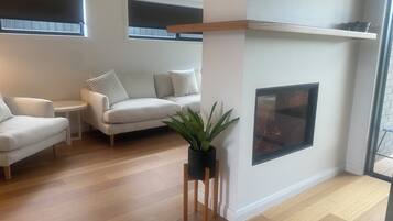 Télévision, cheminée