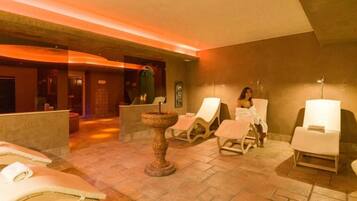 Sauna, steam room, Turkish bath, body treatments, sports massages