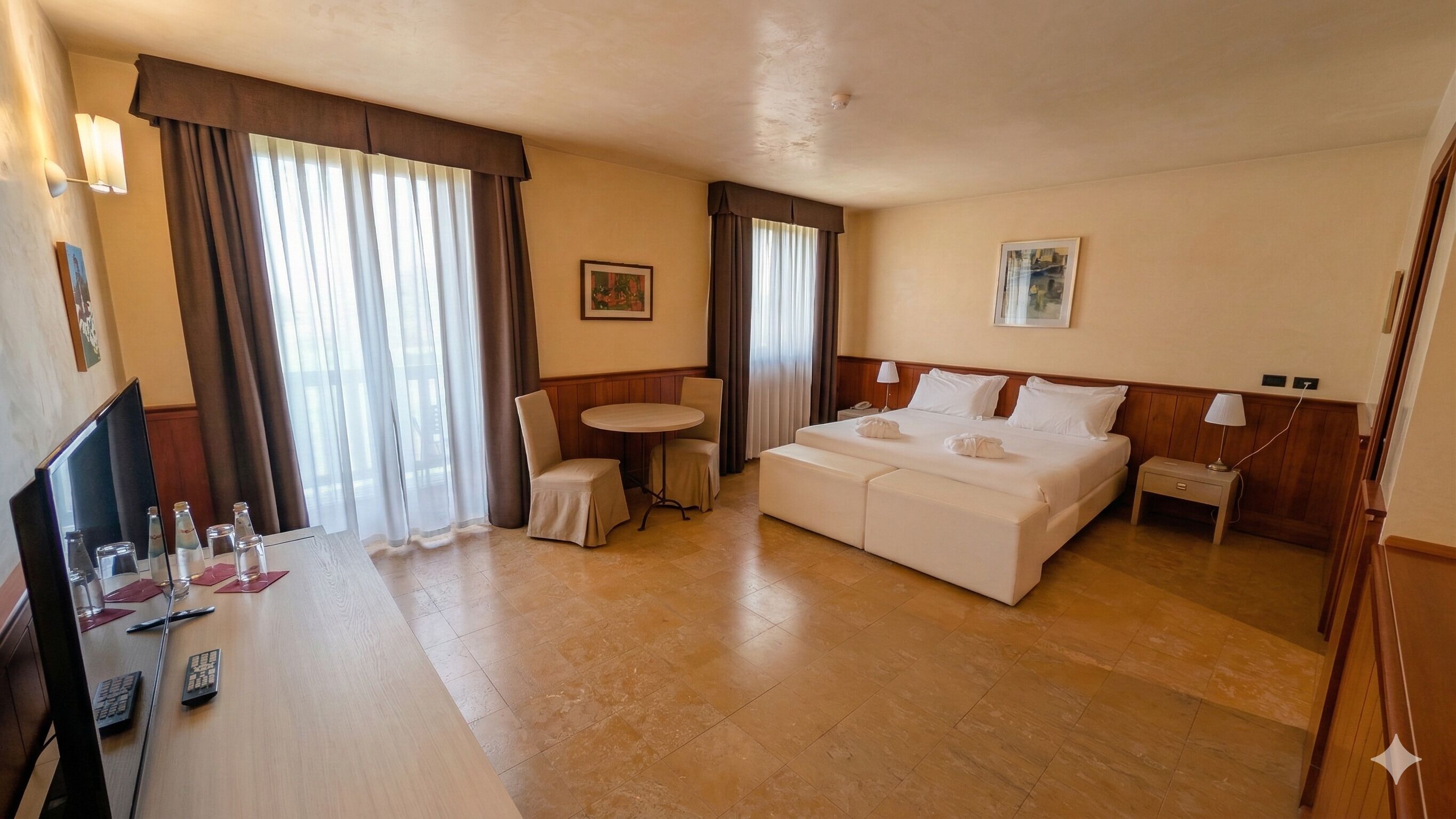 Standard Double or Twin Room, Balcony, Golf View | In-room safe, desk, laptop workspace, blackout curtains