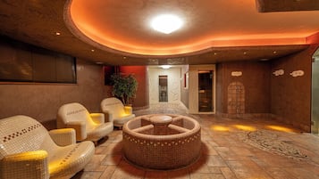 Sauna, steam room, Turkish bath, body treatments, sports massages