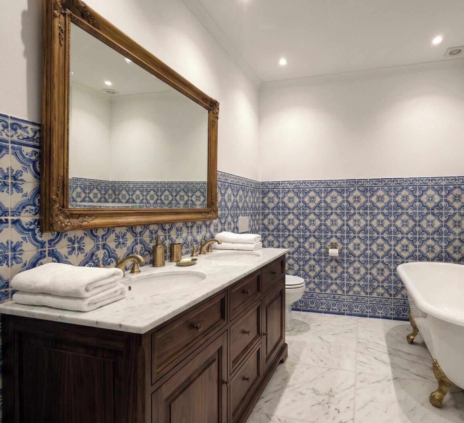 奢華頂層客房, 河景 | 浴室 | 獨立浴缸及淋浴設備、免費梳洗用品、風筒、提供毛巾