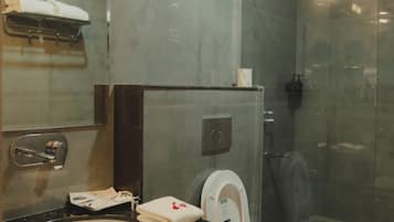 Executive Triple Room | Bathroom | Shower, hair dryer, slippers, towels