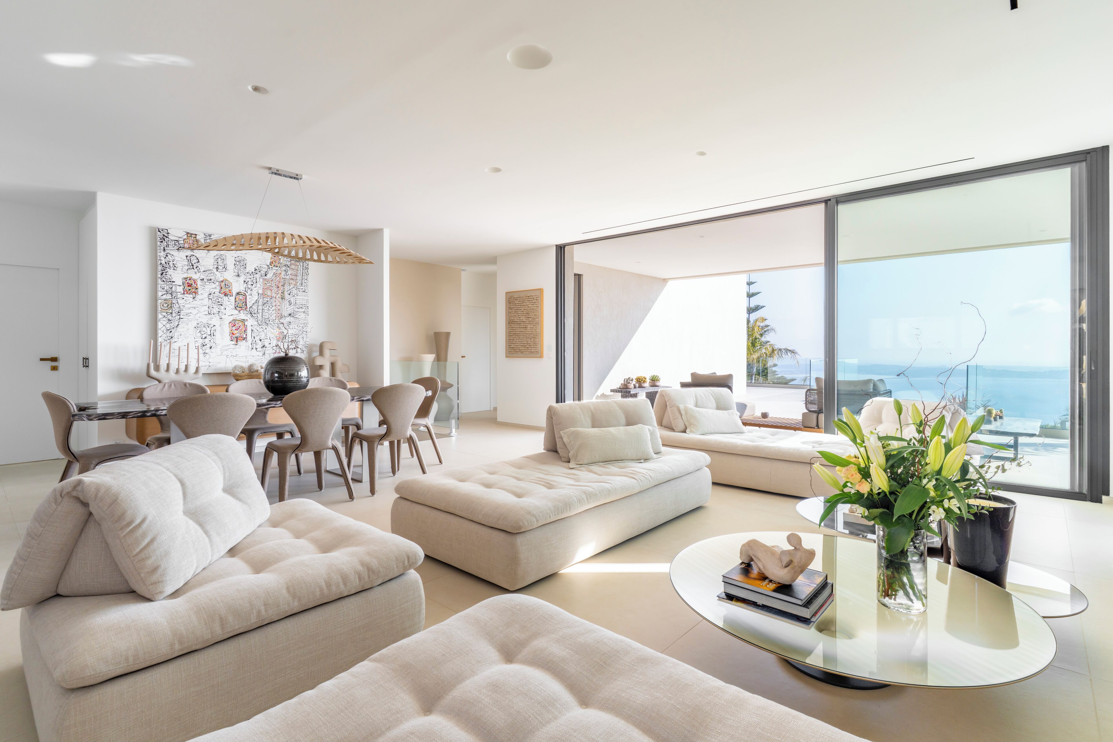 Smart TV, lareira, livros