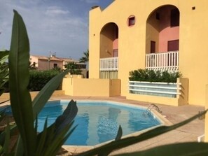 Pool - 1-Bedroom Apartment with AC, pool, and parking, 100m from the beach (Le Barcarès)
