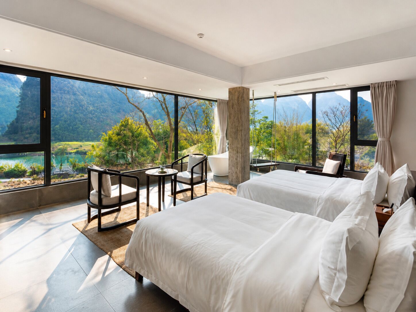 Premium bedding, down duvets, pillow-top beds, free minibar