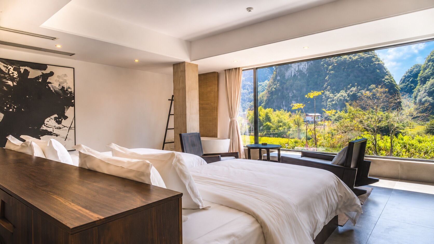 Premium bedding, down duvets, pillow-top beds, free minibar