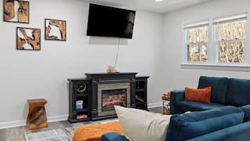 Télévision, cheminée