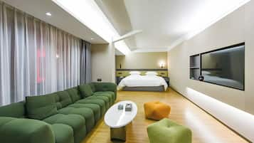 Premium bedding, down duvets, pillow-top beds, individually decorated