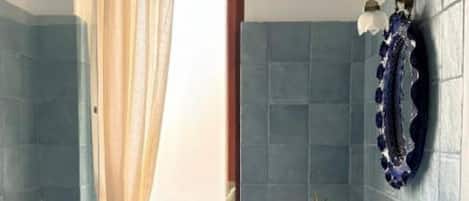 Hair dryer, towels, toilet paper