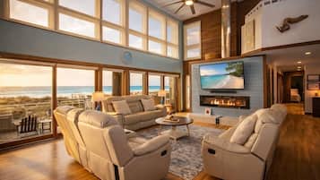 Téléviseur connecté, foyer, jeux vidéo, lecteur de DVD