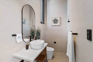 Shower, hair dryer, soap, toilet paper - Beachfront Modern Villa with Pool | Azure (Punta Rucia)