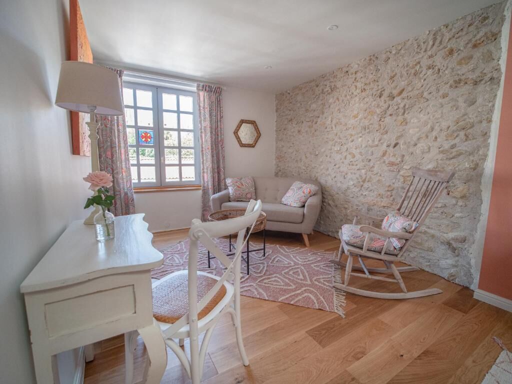 Junior suite, uitzicht op de binnenplaats | Woonruimte