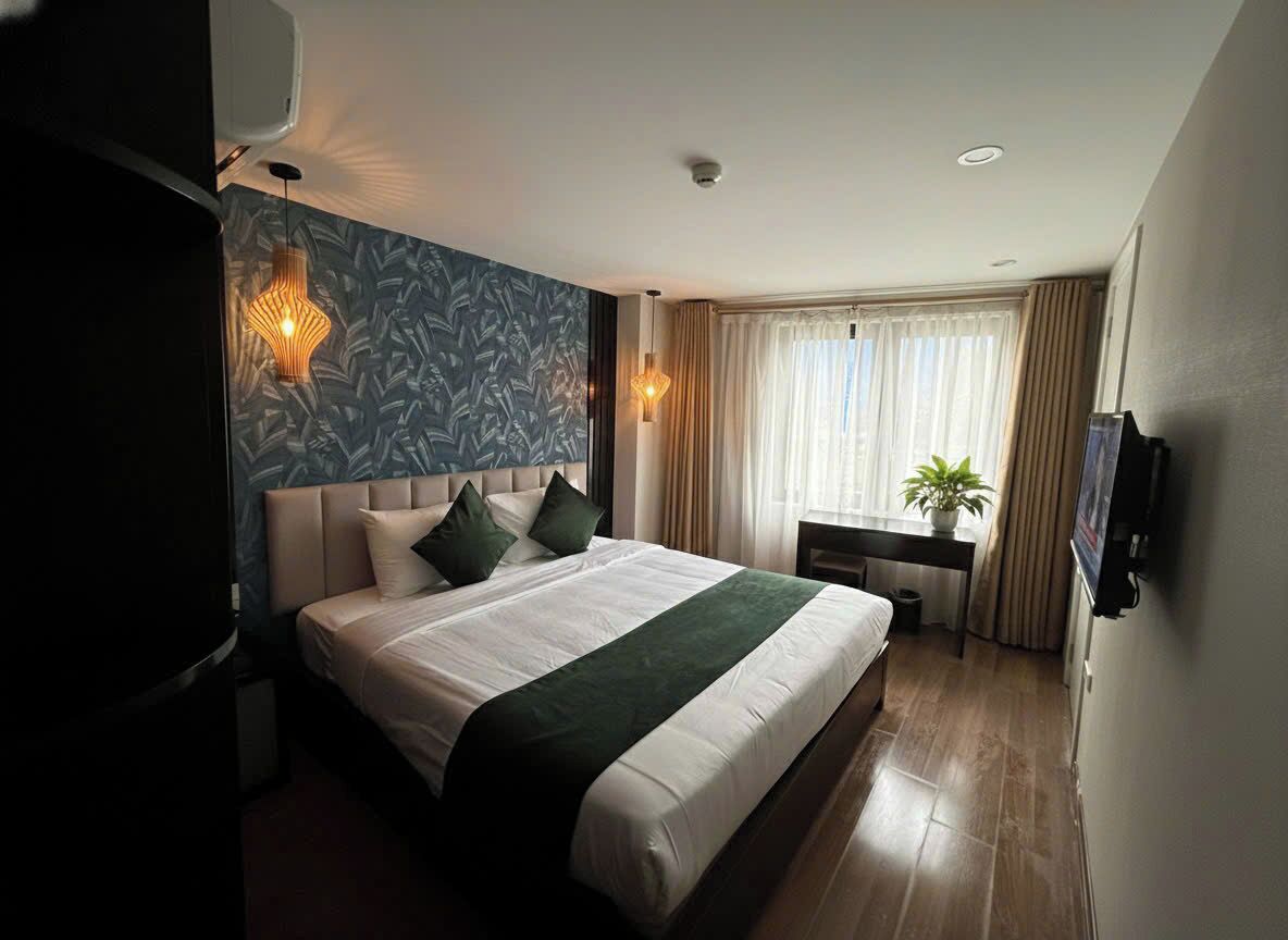 Basic Double Room, Balcony, City View