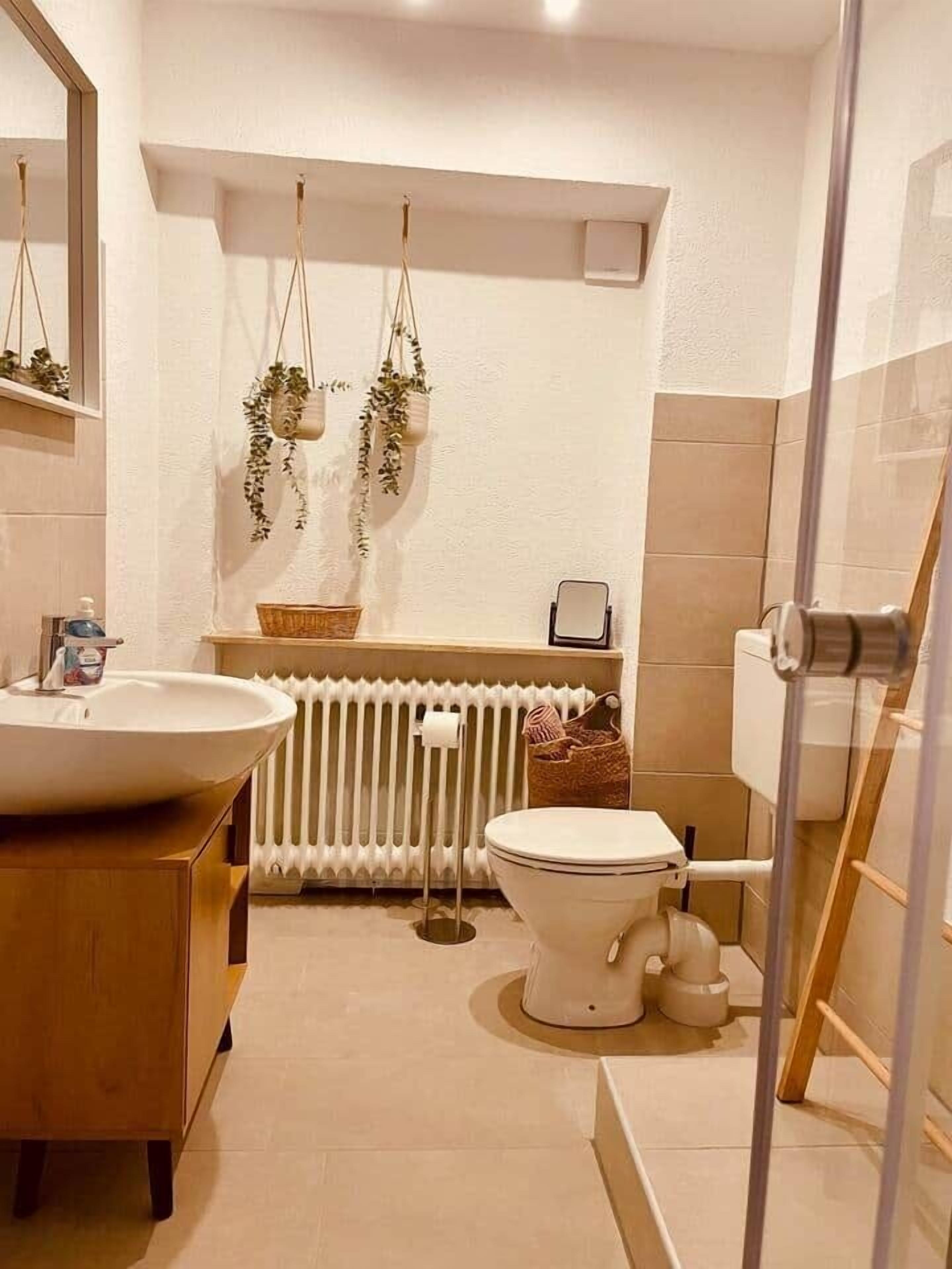 Hair dryer, towels