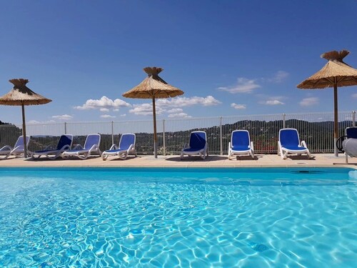 ZEcamping 4 étoiles piscine chauffée toboggans locatif 21m2 4 pers
