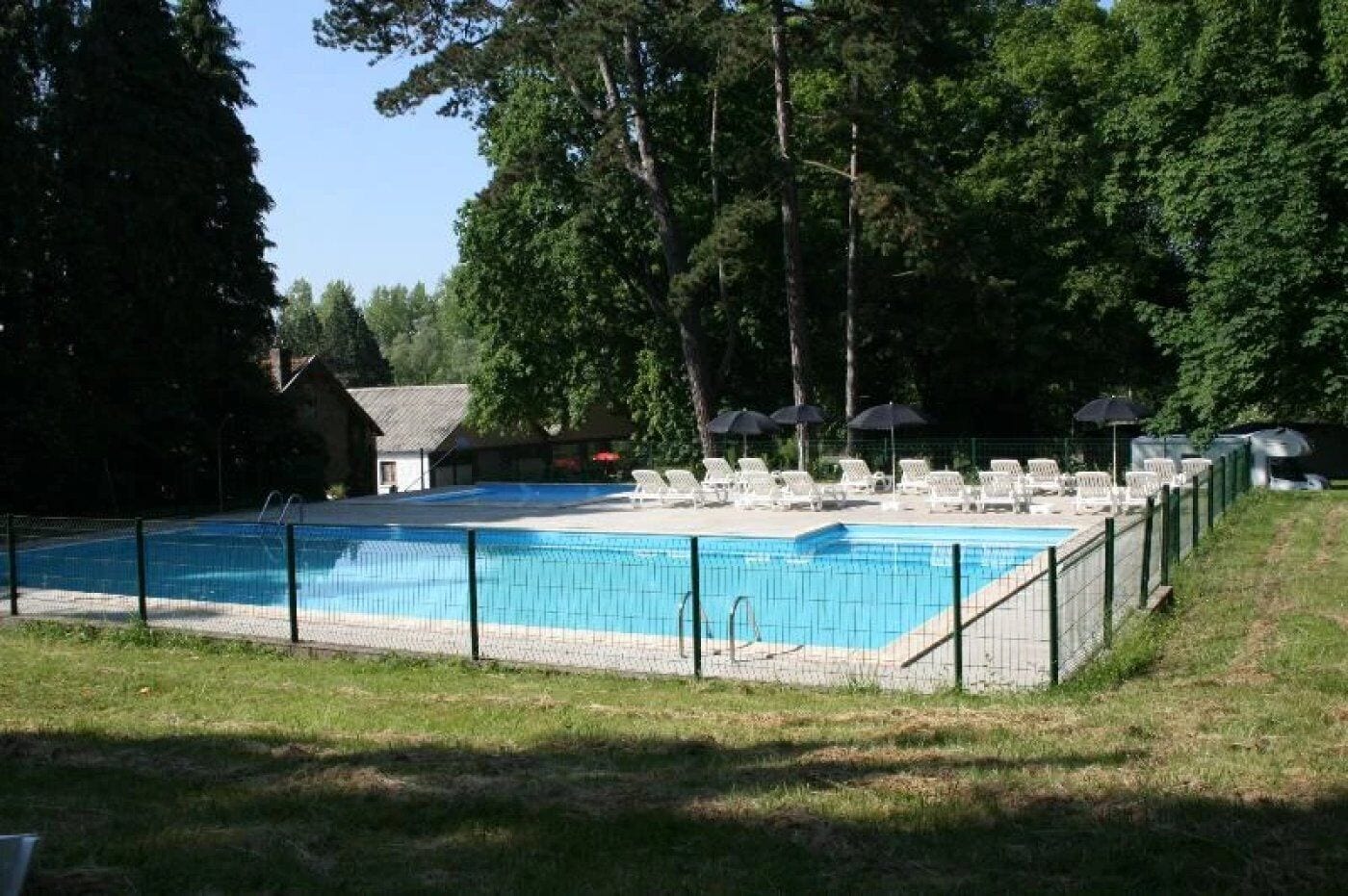 A heated pool