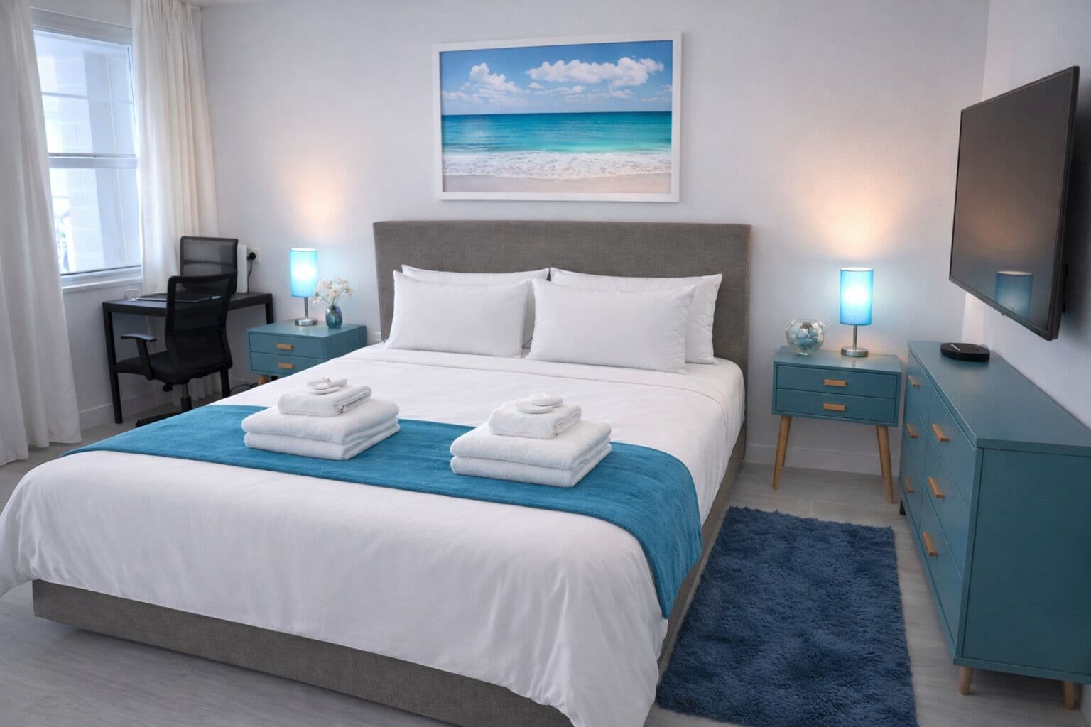 2 bedrooms, desk, iron/ironing board, free WiFi