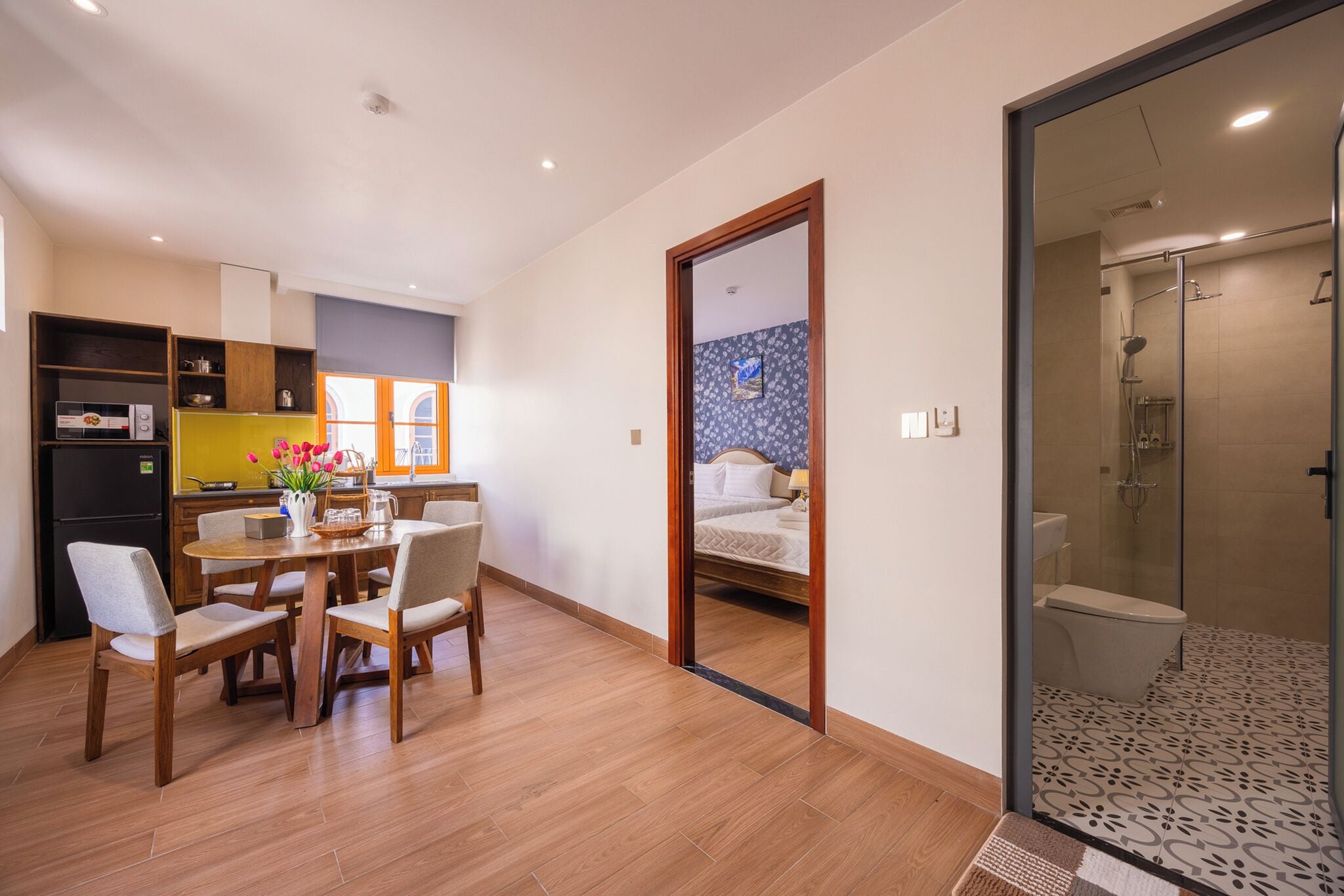 Family Room, 2 Katil Ratu (Queen), Kitchen, Courtyard View | Kalis bunyi, Wi-fi percuma, cadar katil 