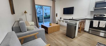 Modern living room, kitchen & patio in Cayman!