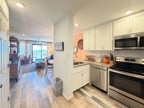 Fridge, microwave, oven, stovetop - Ocean View Good Vibes Villa Coastal 2BR 2BA (Hilton Head Island)