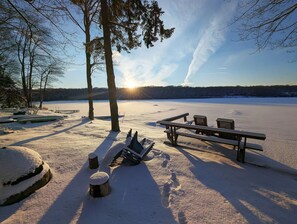 Property grounds - Two Adjacent Lakefront Homes w/Docks, Boats, Firepit – Sleeps 24 (Pocono Lake)