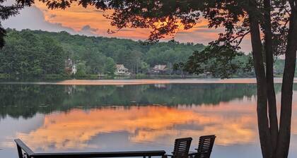 Two Adjacent Lakefront Homes w/Docks, Boats, Firepit – Sleeps 24