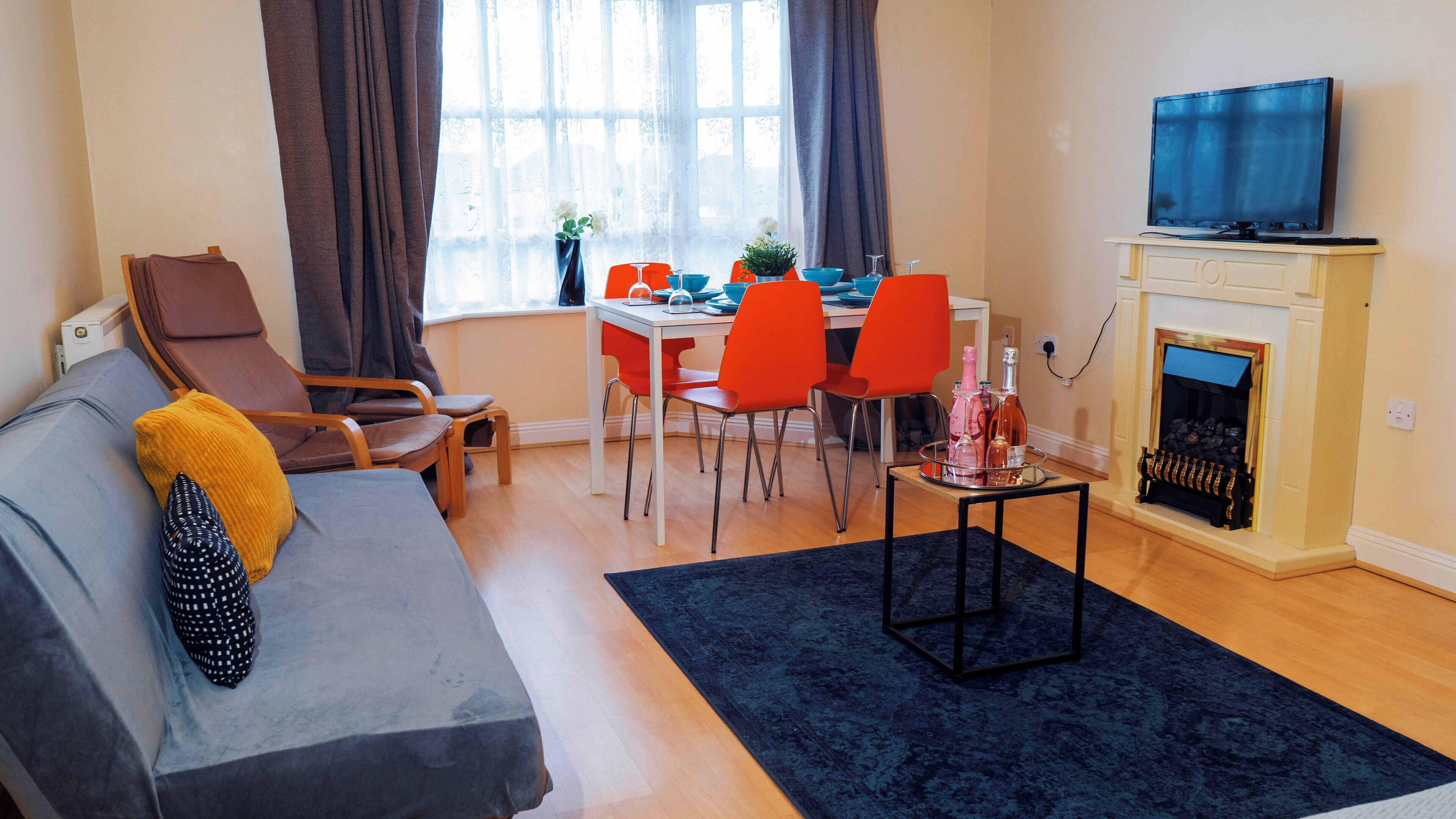 Smart-tv en een open haard