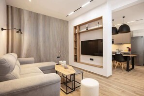 TV, offices - 2BR Apt | 1 Min to Sea, Walk to Old Town (Chania)