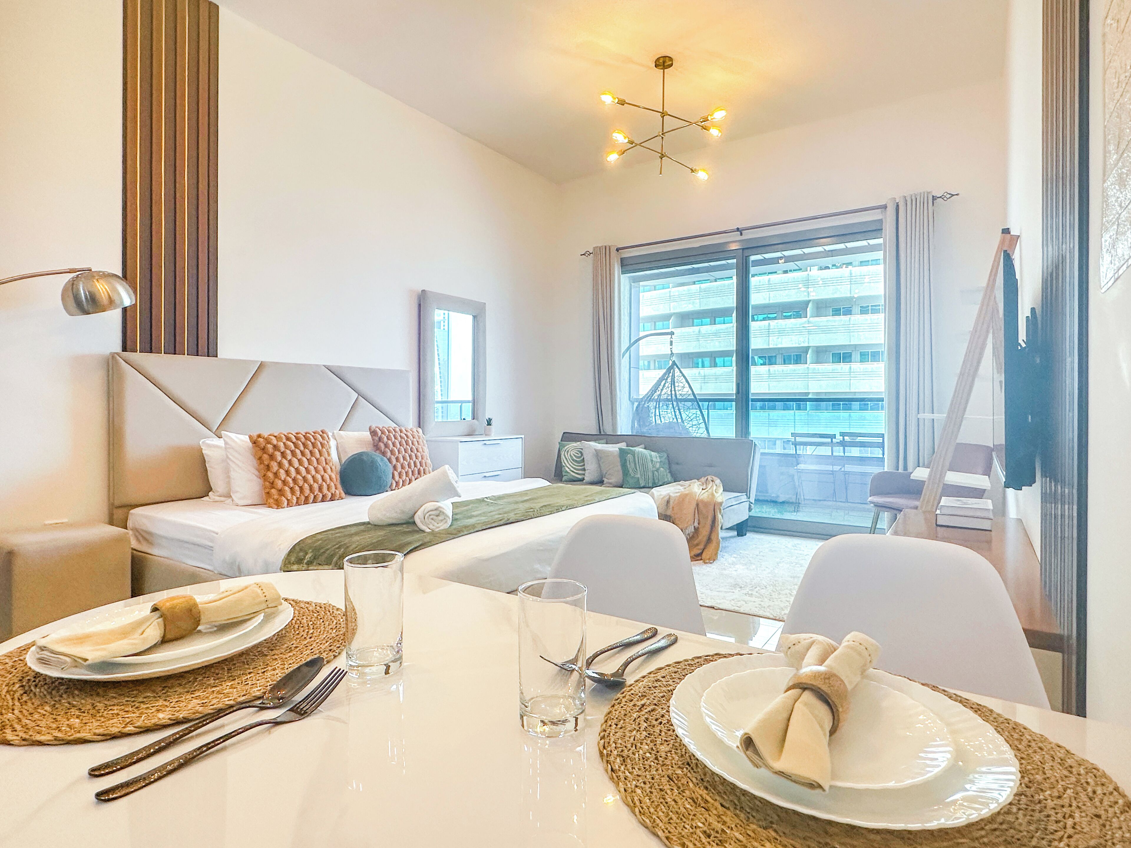 Departamento, vista a la bahía | Tabla de planchar con plancha y wifi gratis 