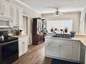 Microwave, oven, stovetop, dishwasher