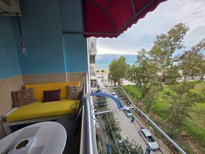 Estúdio conforto, sacada, vista para a praia | Área da propriedade