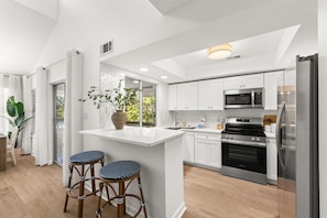 Fridge, microwave, oven, stovetop - Selah at the Dunes - Hidden Dunes - Cottage - Private Beach - Porch + Arcade (Miramar Beach)
