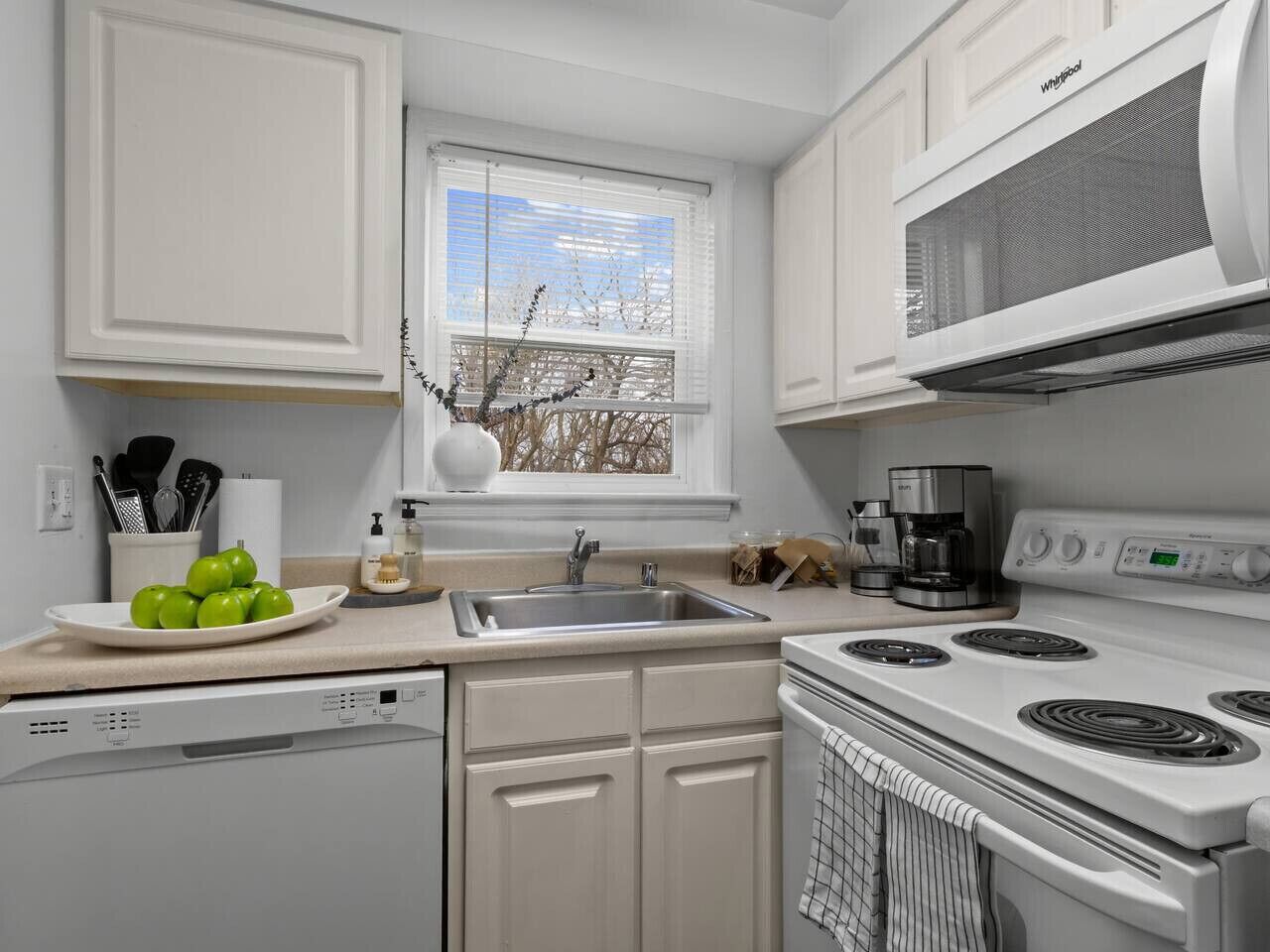 Køleskab, mikrobølgeovn, ovn, kogeplade