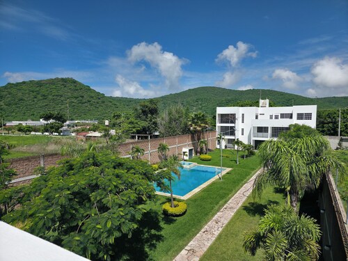 Weekend or vacation home, with pool and large garden.